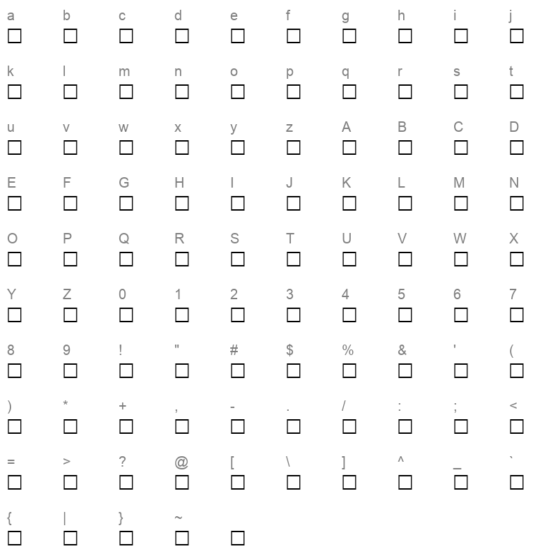 A.Siva.0002.Zurich. (Swiss.) Plain. Character Map