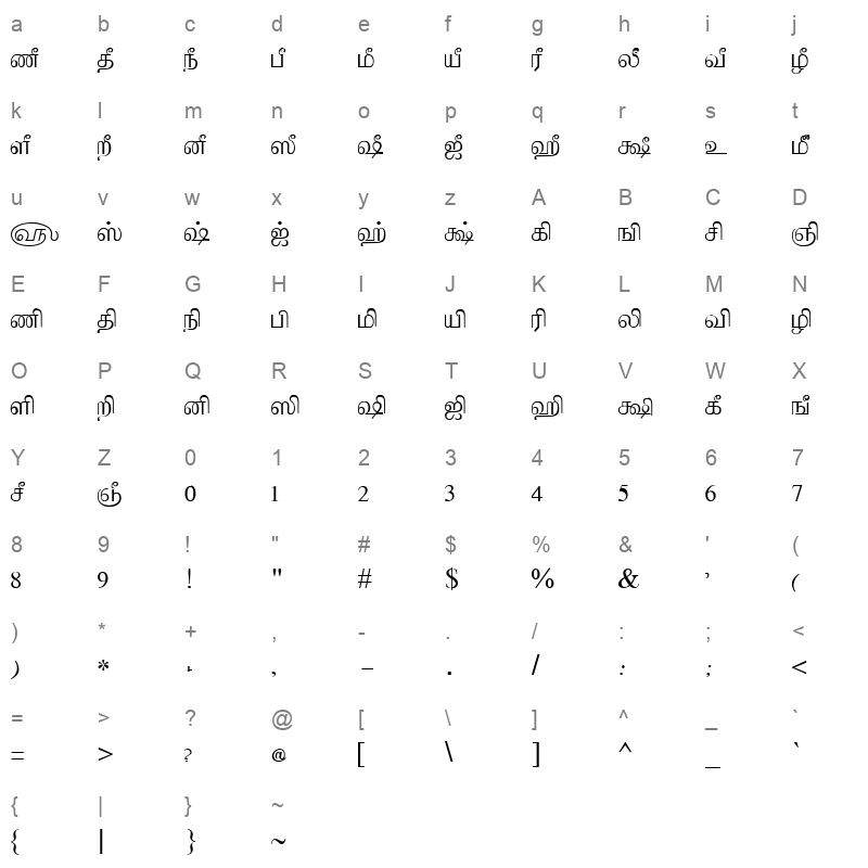 Tam_Shakti_1 Normal Character Map