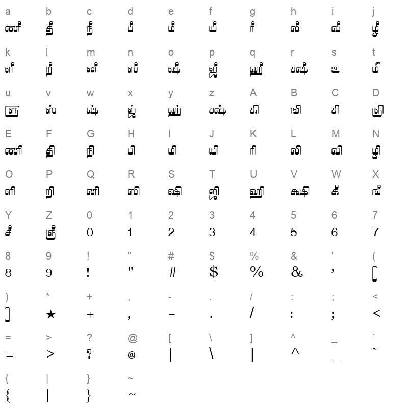 Tam_Shakti_4 Normal Character Map