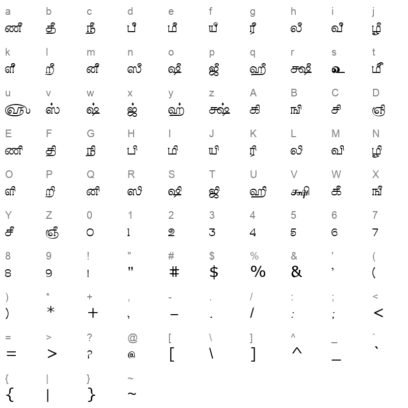 Tam_Shakti_40 Normal Character Map