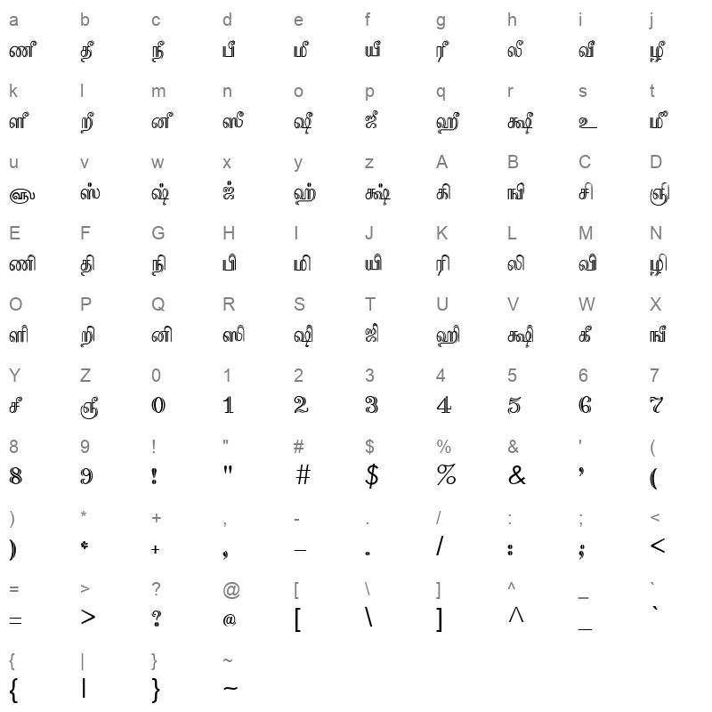 Tam_Shakti_42 Normal Character Map