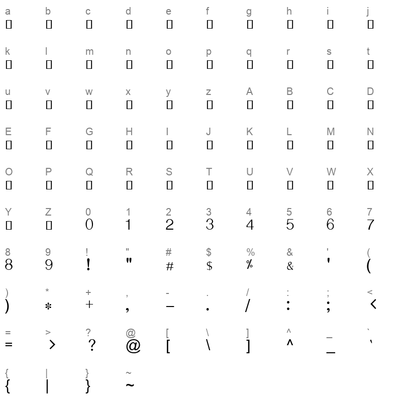 TAU_1_ELANGO_Barathi Regular Character Map